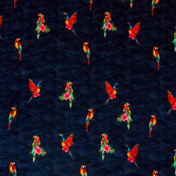 Viscose digital printed Twill – Parrots