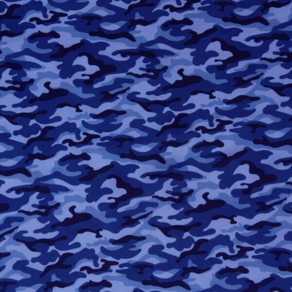 Sarga viscosa impresión digital – Camuflaje Azul