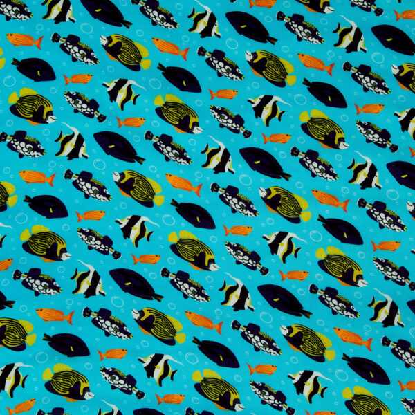 Viscose digital printed Twill – Tropical Fish