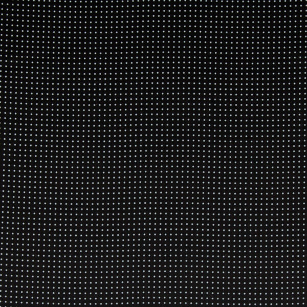 Viscose Black printed Taffetta – White dots