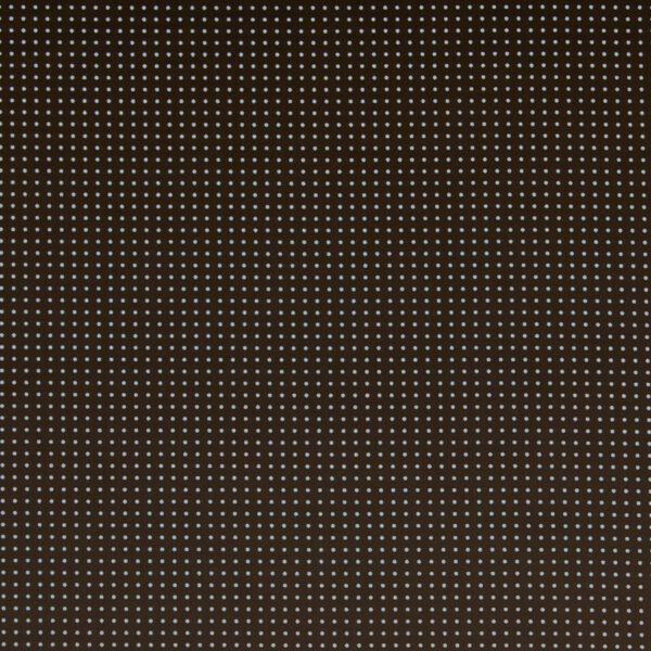 Viscose Brown printed Taffetta – White dots