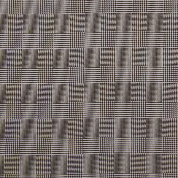 Viscose Brown Taffetta – Brown/White Checkered pattern