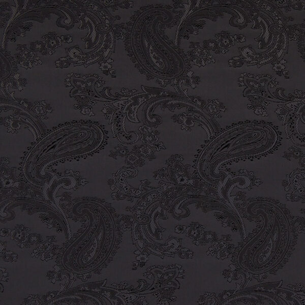 Polyester/Viscose Black Jacquard – Paisley