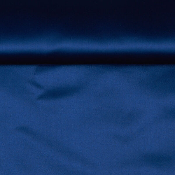 Thick Viscose/Polyester Satin – Blue
