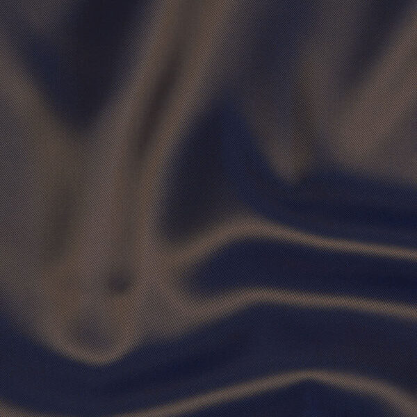 Rhadamé viscose/acetate – Blue/Camel two tone